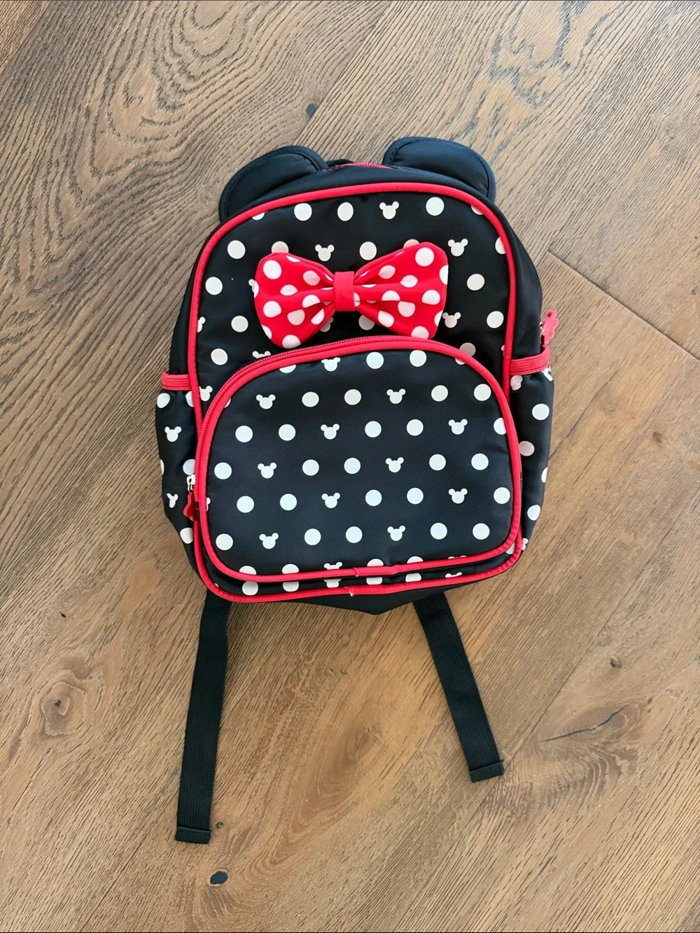 Disney Kids Polka Dot Minnie Backpack in Black and Red